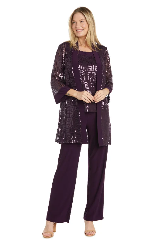 R&M Richards 9761 Long Formal Sequins Pant Set