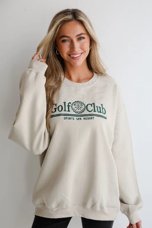 FINAL SALE - Taupe Golf Club Sweatshirt