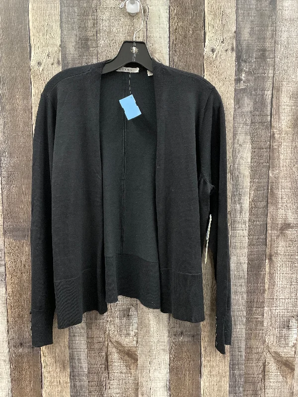 Sweater Cardigan By Cyrus Knits In Black, Size: L