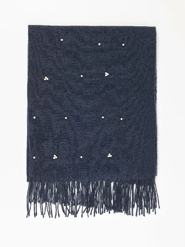 Pearl Embellished Woolen Shawl