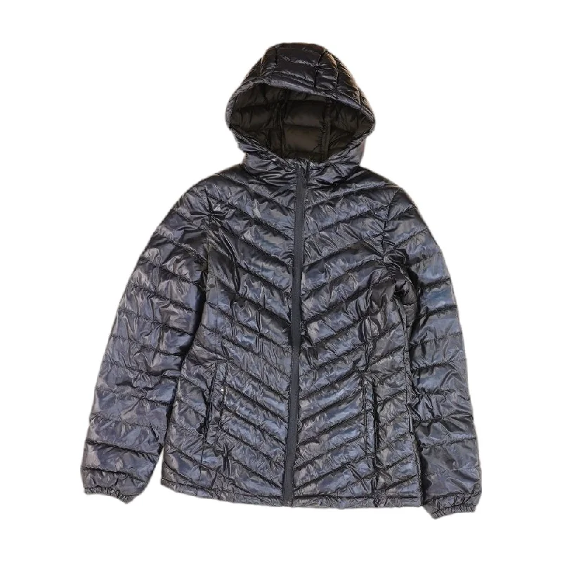 Navy Solid Puffer Jacket