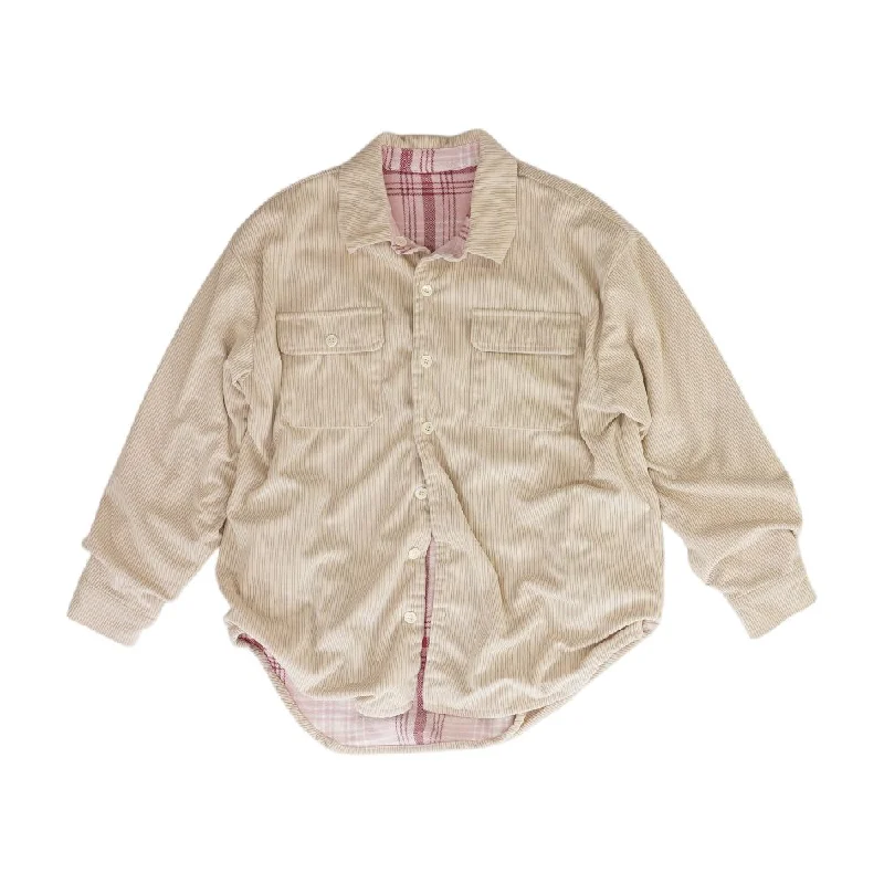 Beige Solid Lightweight Jacket