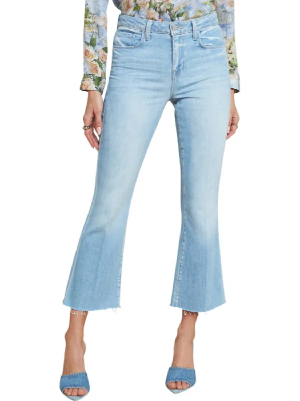 Kendra Crop Flare Denim Jeans In Olympia