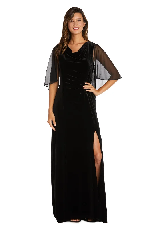 R&M Richards 9111 Long Formal Velvet Gown