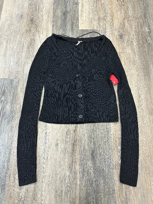 Sweater Cardigan By Free People In Black, Size: S