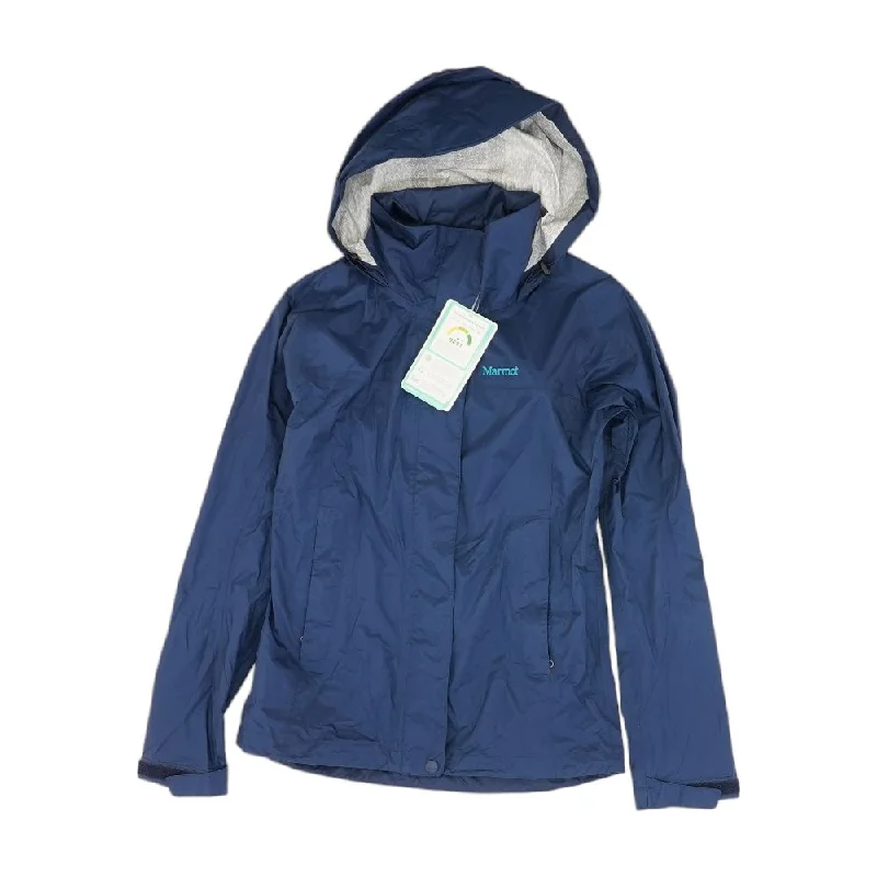 Navy Solid Rain Jacket