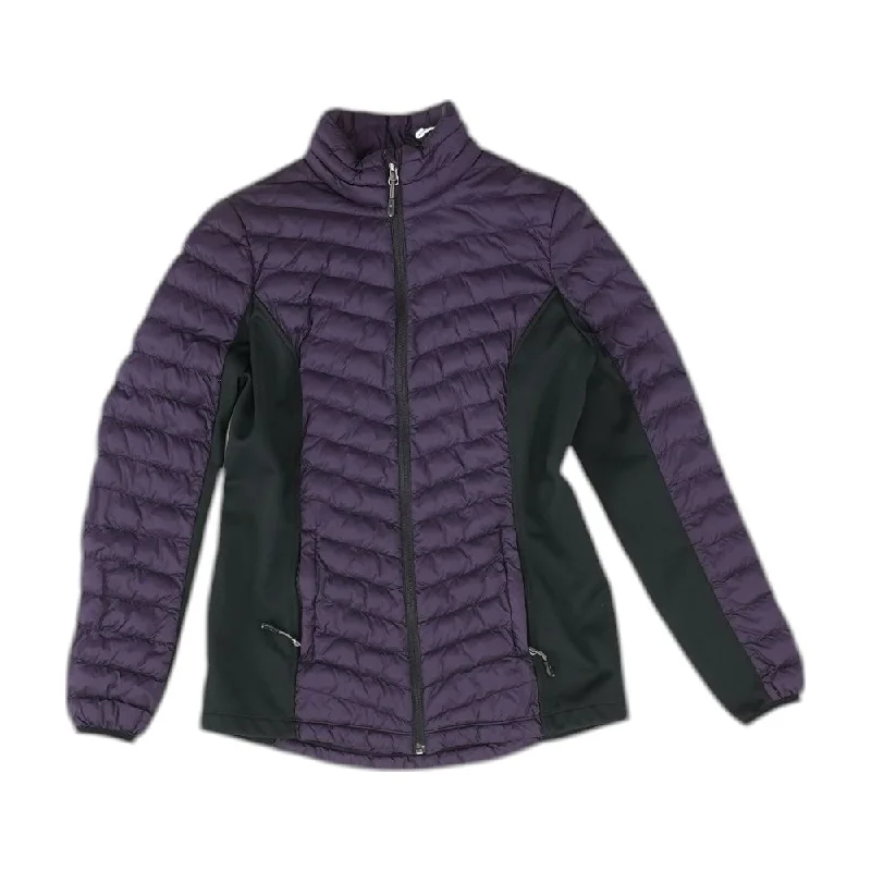 Purple Solid Puffer Jacket