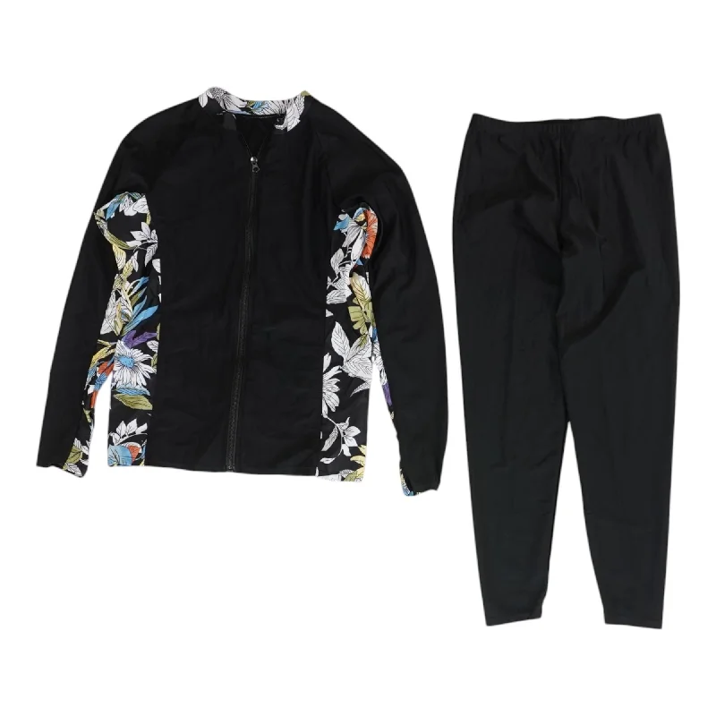 Black Misc Active Jacket and Leggings Set