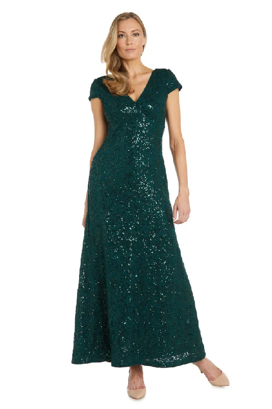 R&M Richards 2858 Long Mother of the Bride Sequin Formal Dress