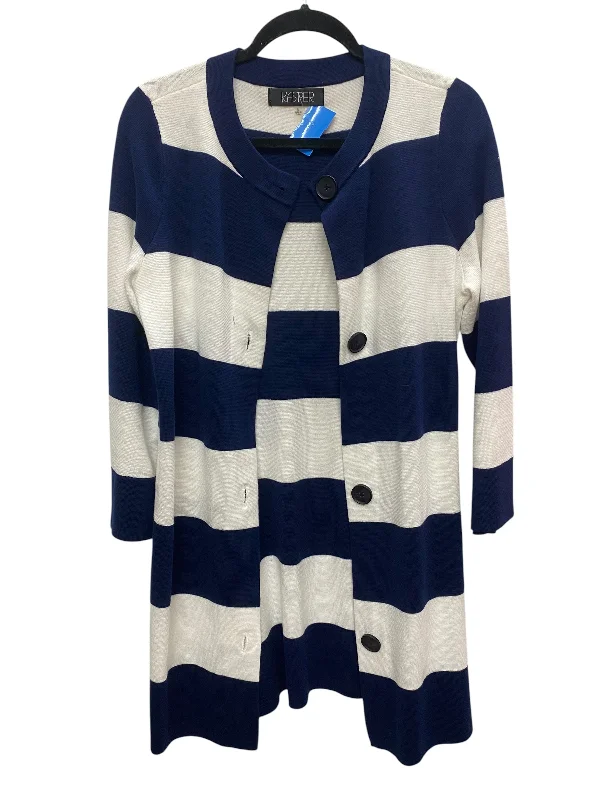 Cardigan By Kasper In Striped Pattern, Size: M