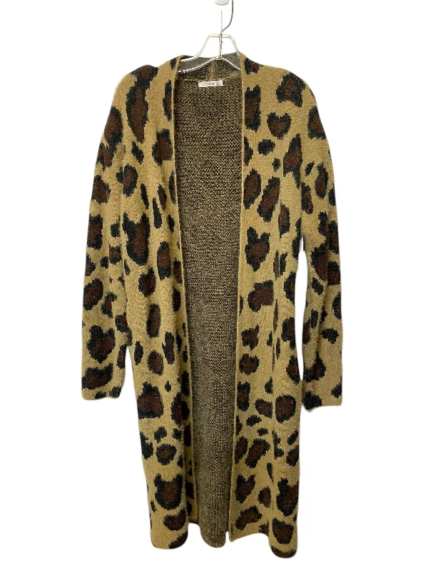 Cardigan By Timing In Animal Print, Size: M