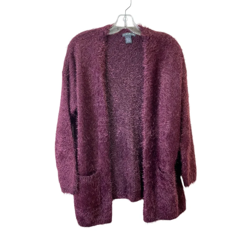 Cardigan By Chelsea And Theodore In Purple, Size:S