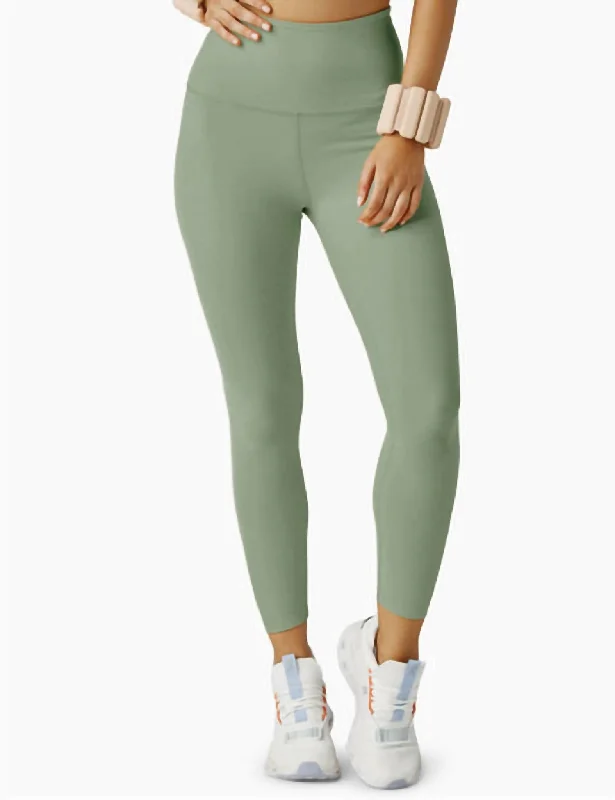 Spacedye Caught In The Midi High Waisted Legging In Minty Slate Heather