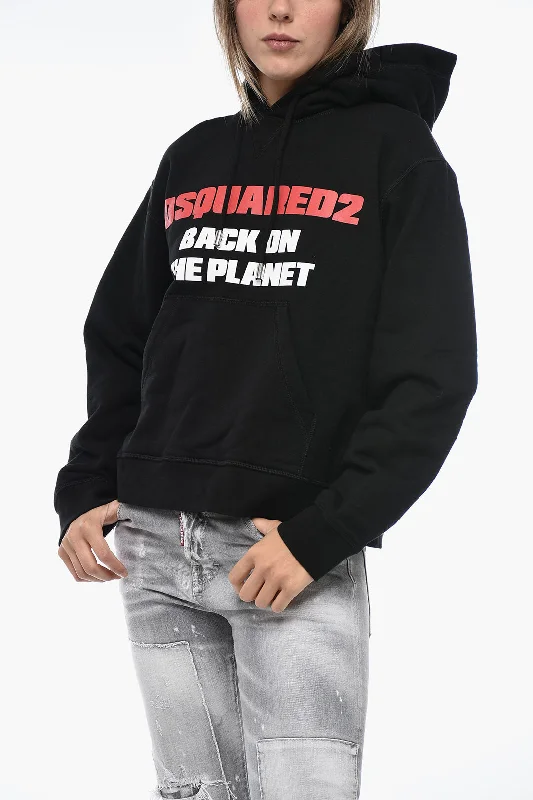 Dsquared2 Printed BACK ON THE PLANET Hoodie Sweatshirt