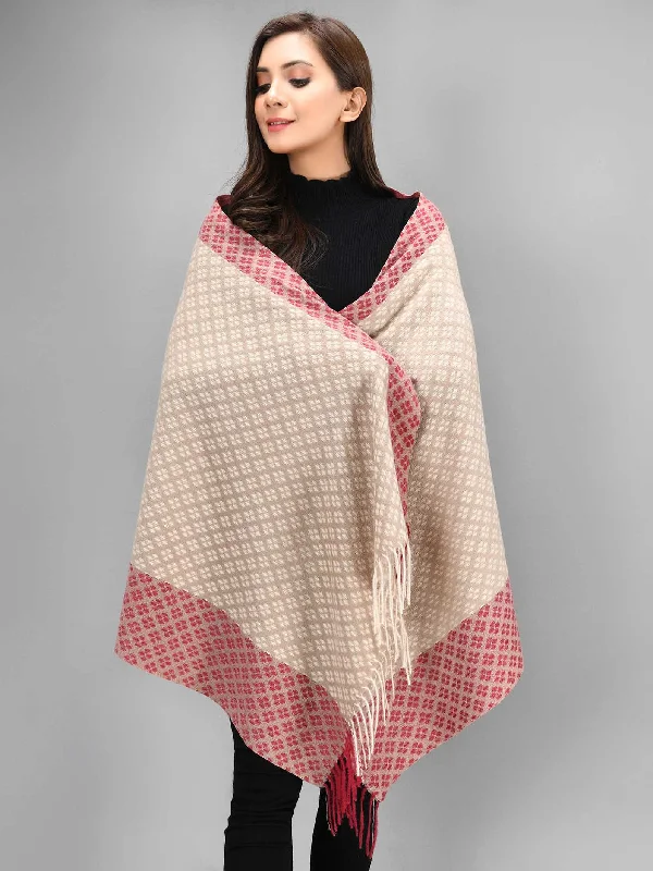 Patterened Shawl-Beige