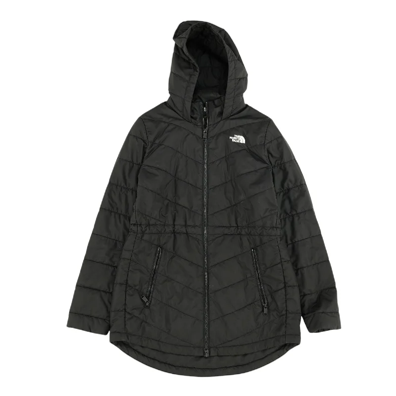 Black Solid Puffer Jacket