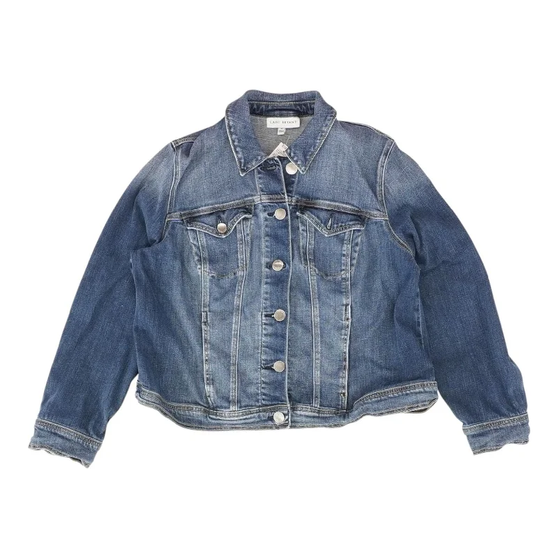 Blue Solid Denim Jacket