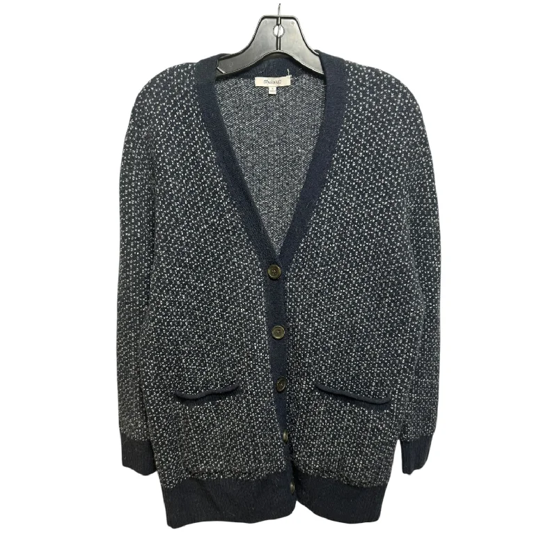 Bird's Eye Maysfield Cardigan Sweater in Coziest Yarn By Madewell In Navy, Size: S