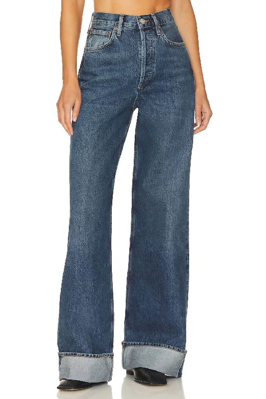 Dame High Rise Wide Leg Jeans In Control