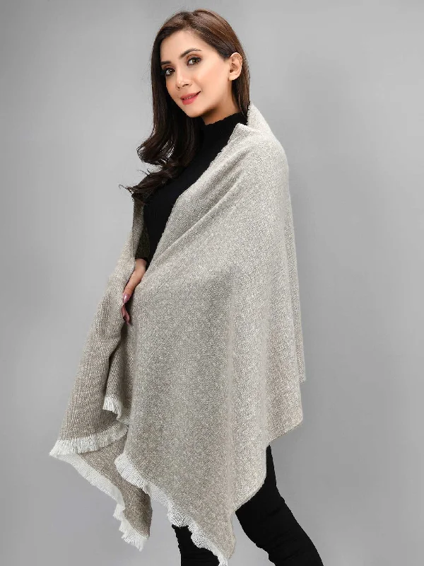 Chunky Knit Shawl - Beige