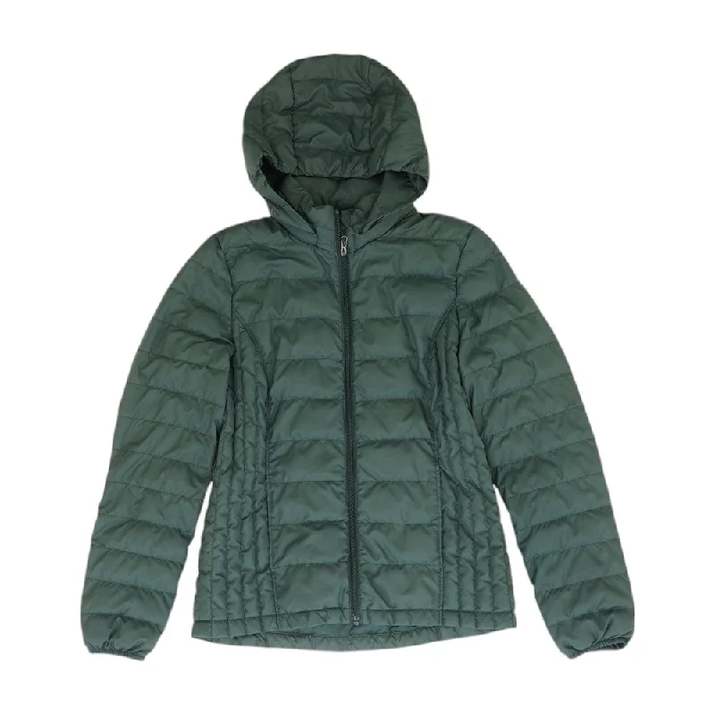 Green Solid Rain Jacket