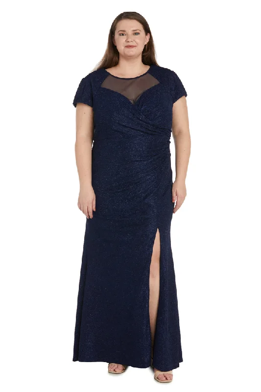 Nightway 22036W Long Glitter Formal Plus Size Mother of the Bride Dress