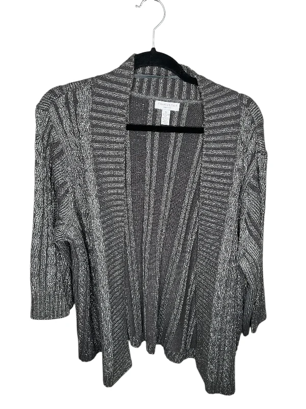 Cardigan By Charter Club In Grey, Size: 1x