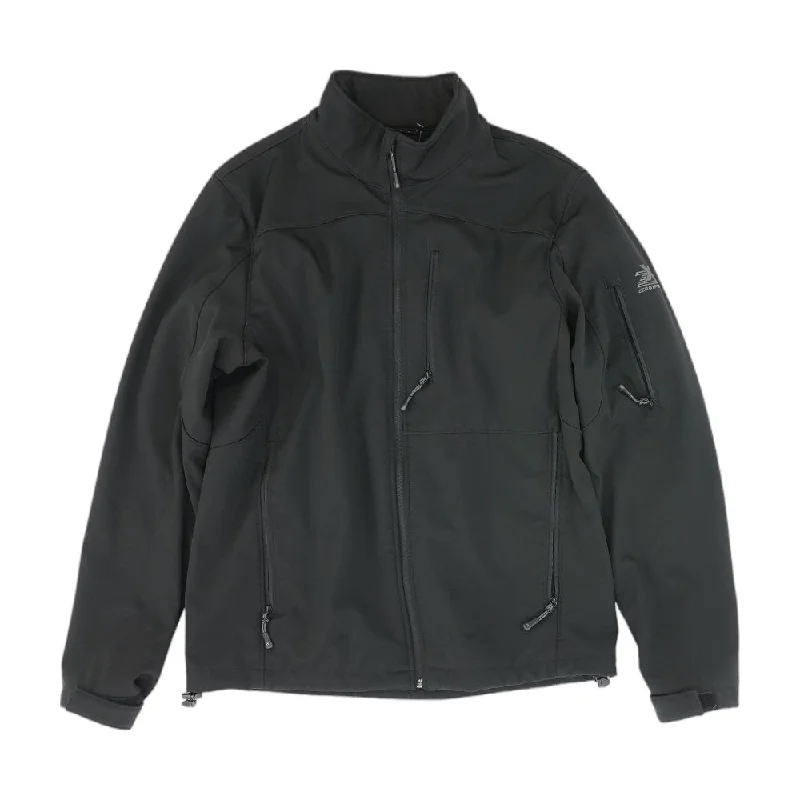 Black Solid Active Jacket