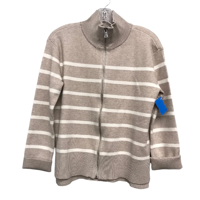 Sweater Cardigan By Ann Taylor In Striped Pattern, Size:Xxs