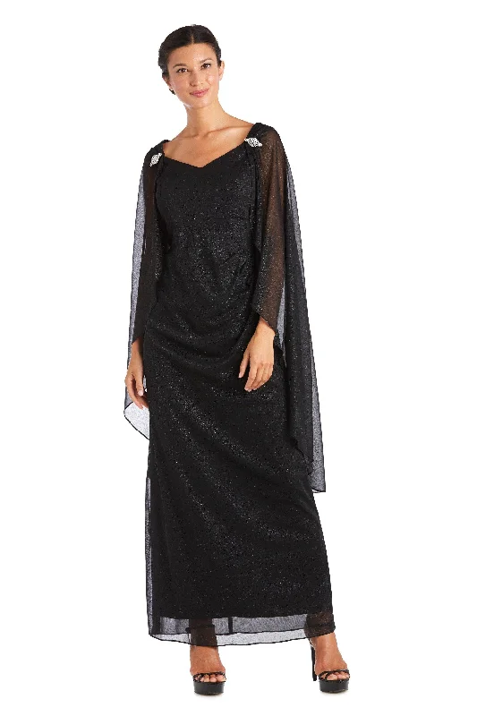 R&M Richards 2384 Long Mother Of Bride Cape Dress