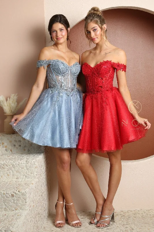 Homecoming Short Off Shoulder Prom Dress F731