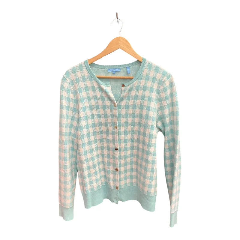 Cardigan By Draper James Rsvp In Checkered Pattern, Size: L