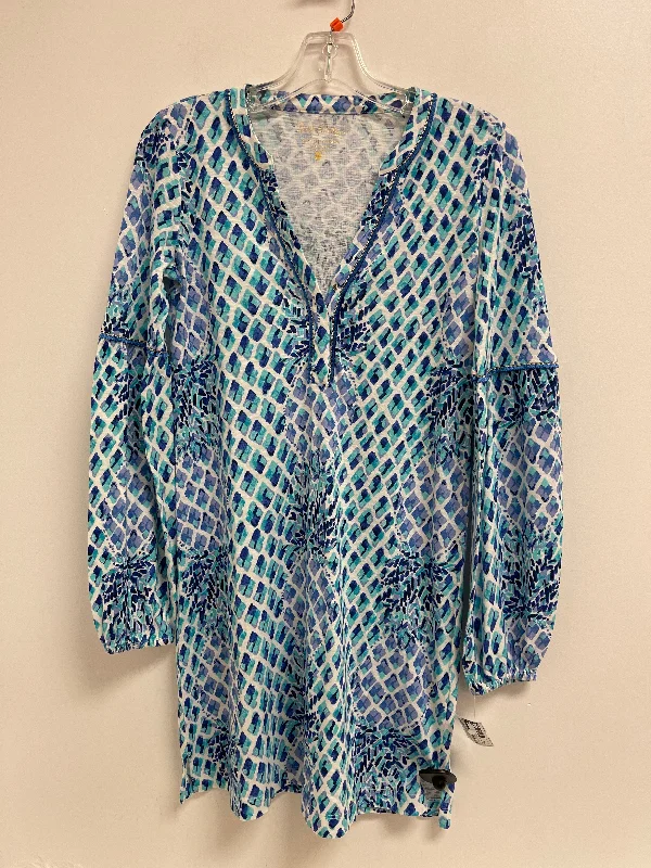 Dress Designer By Lilly Pulitzer In Blue & White, Size: Xs