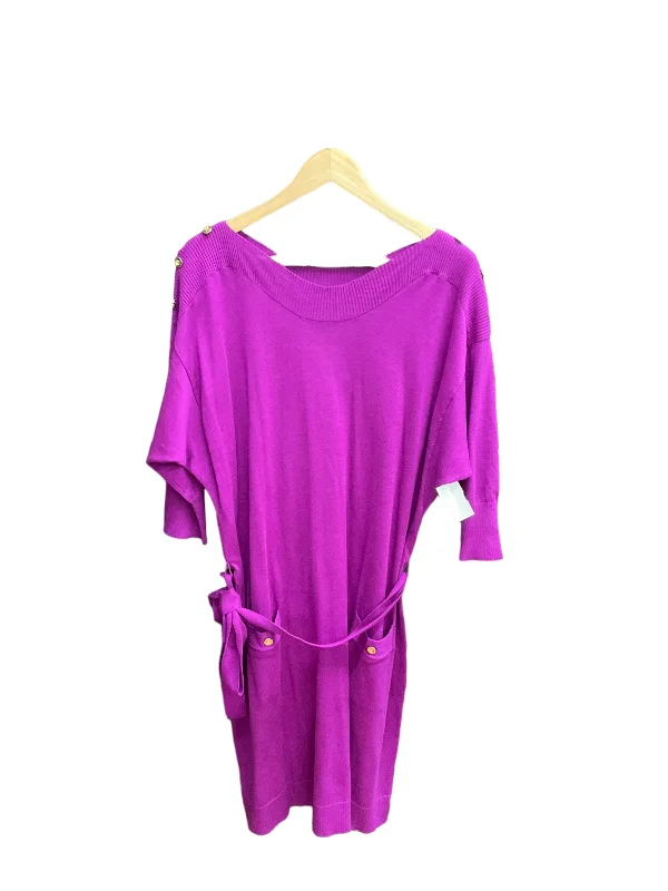 Dress Sweater By Lane Bryant In Purple, Size: 1x