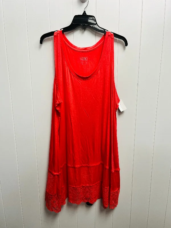 Tunic Sleeveless By Logo In Coral, Size: 2x