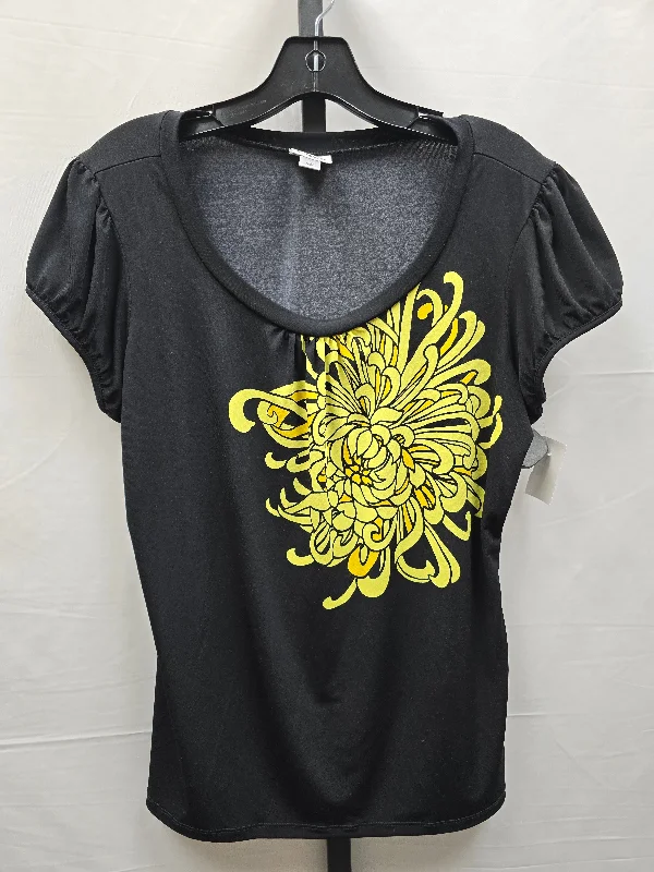 Black & Yellow Top Short Sleeve Worthington, Size L