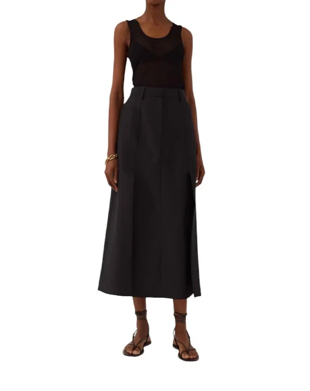 Elodie Midi Skirt In Black