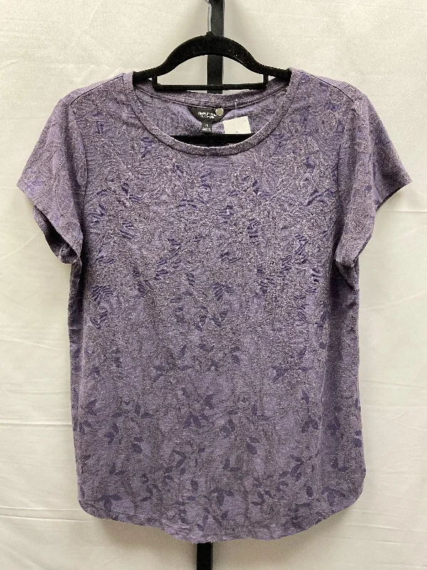 Purple Top Short Sleeve Simply Vera, Size M