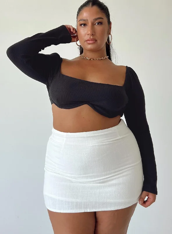 Selby Mini Skirt White Curve