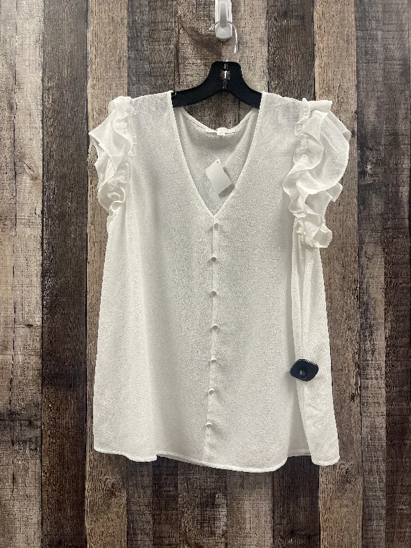 White Top Short Sleeve Mine, Size L