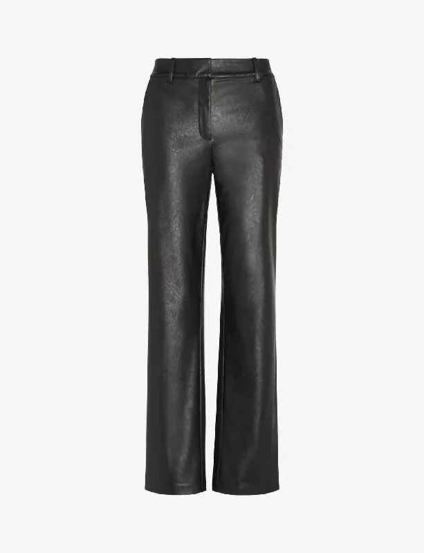 Faux Leather Pant In Black