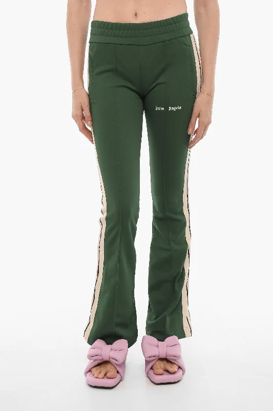 Palm Angels Flared Joggers with Contrasting Side Band