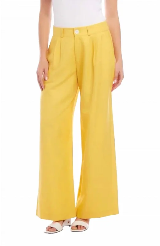 Selby Midrise Trouser In Yellow