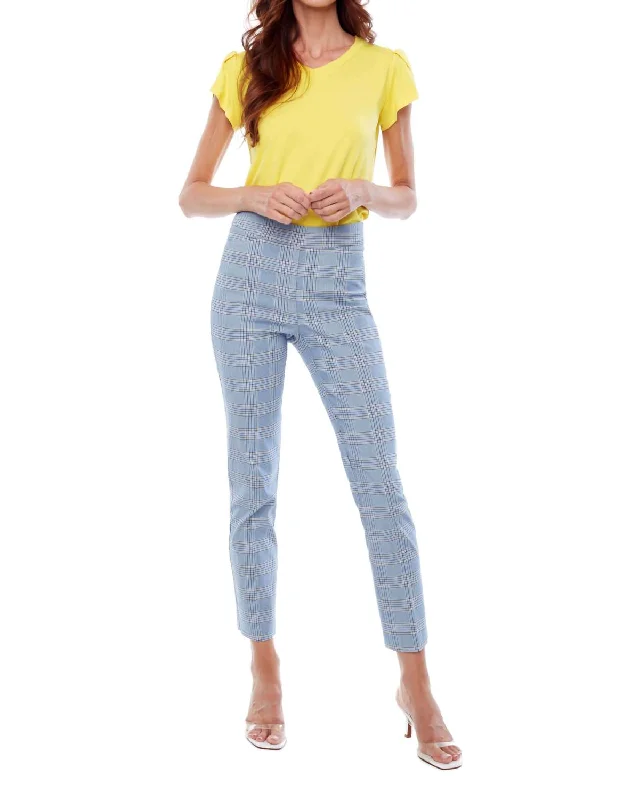 Slim Ankle Pant In Blue Lisburn Plaid