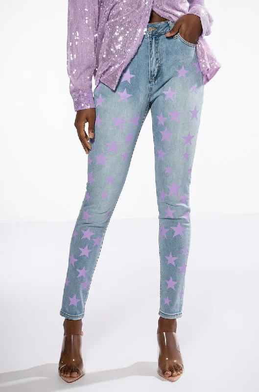 STARLIGHT MID RISE PAINTED SKINNY JEAN