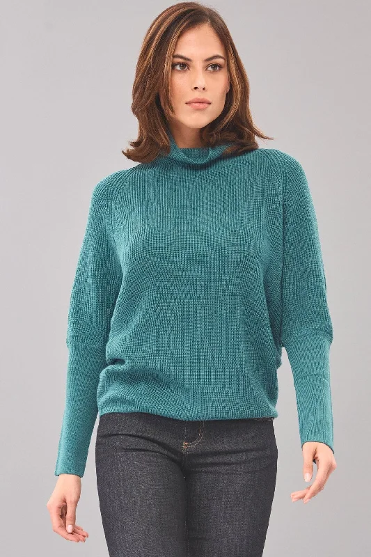 Batwing Mock Neck Sweater