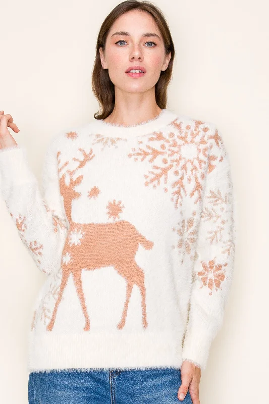 Fluffy Reindeer Sweater