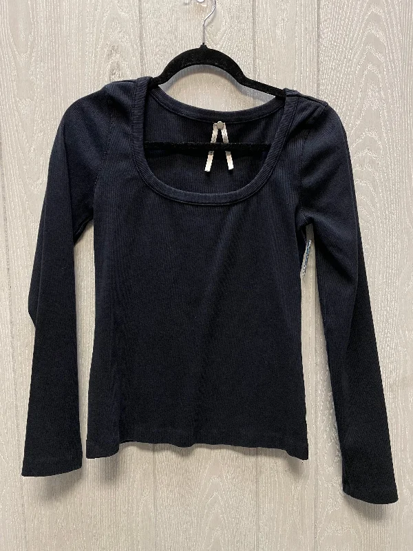 Top Long Sleeve By Anthropologie In Navy, Size: S