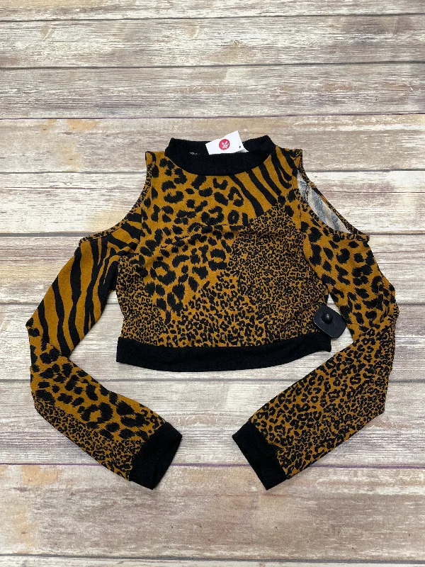 Top Long Sleeve By Cme In Animal Print, Size: S