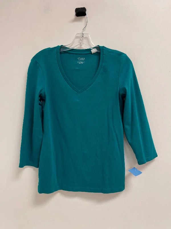 Top Long Sleeve By Chicos In Blue, Size: S